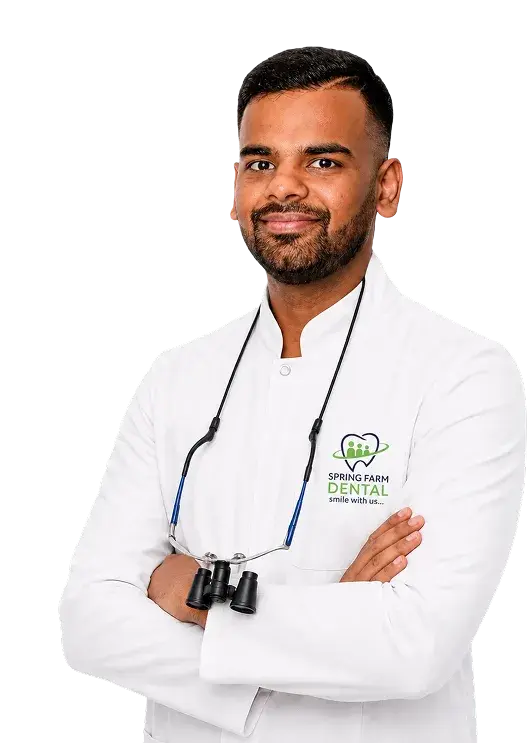 Professional dentist providing dental treatment at Spring Farm Dental Australia